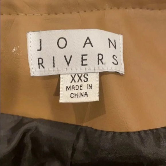 - Joan Rivers Black Taupe faux leather jacket - Picture 6 of 9